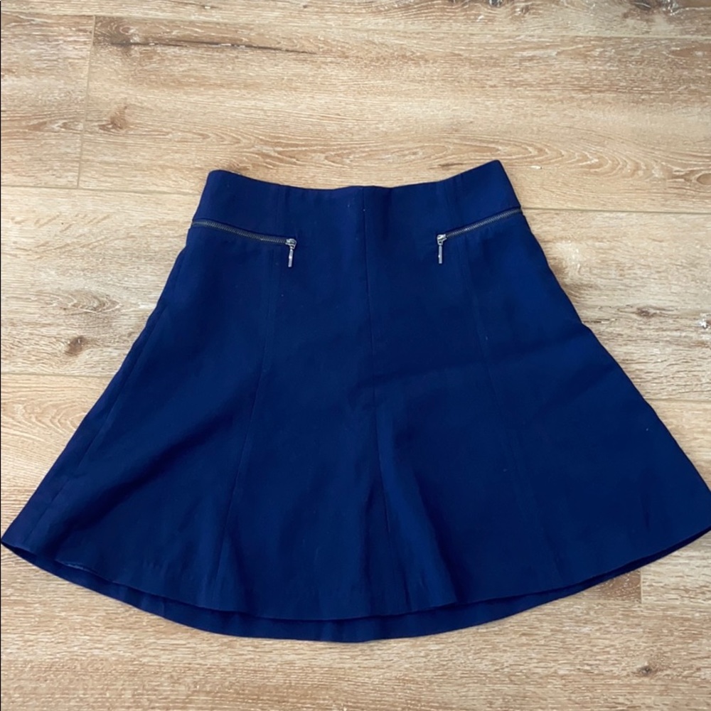 Navy Blue High Waisted Mini-Skirt
